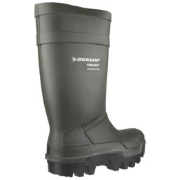 Dunlop Purofort Thermo+ Size 11  Green Steel Toe Cap Safety Wellies