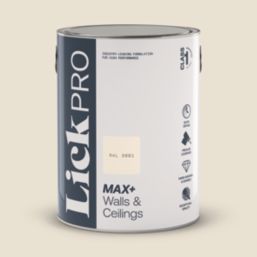 LickPro  5Ltr White RAL 9001 Eggshell Emulsion  Paint