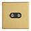 Contactum Lyric 2-Gang F-Type Satellite Socket Brushed Brass with Black Inserts