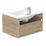 Newland  Single Drawer Wall-Mounted Vanity Unit with Basin Effect Natural Oak 600mm x 450mm x 370mm