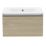 Newland  Single Drawer Wall-Mounted Vanity Unit with Basin Effect Natural Oak 600mm x 450mm x 370mm