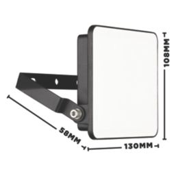 TCP  Indoor & Outdoor LED Floodlight Black 10W 1600lm