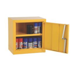 Barton  1-Shelf Hazardous Substance Cabinet Yellow 457mm x 305mm x 457mm