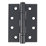 Smith & Locke  Black Grade 13 Fire Rated Ball Bearing Hinges 102mm x 76mm 2 Pack