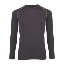 Site Long Sleeve Base Layer Top Black X Large 42 Chest - Screwfix