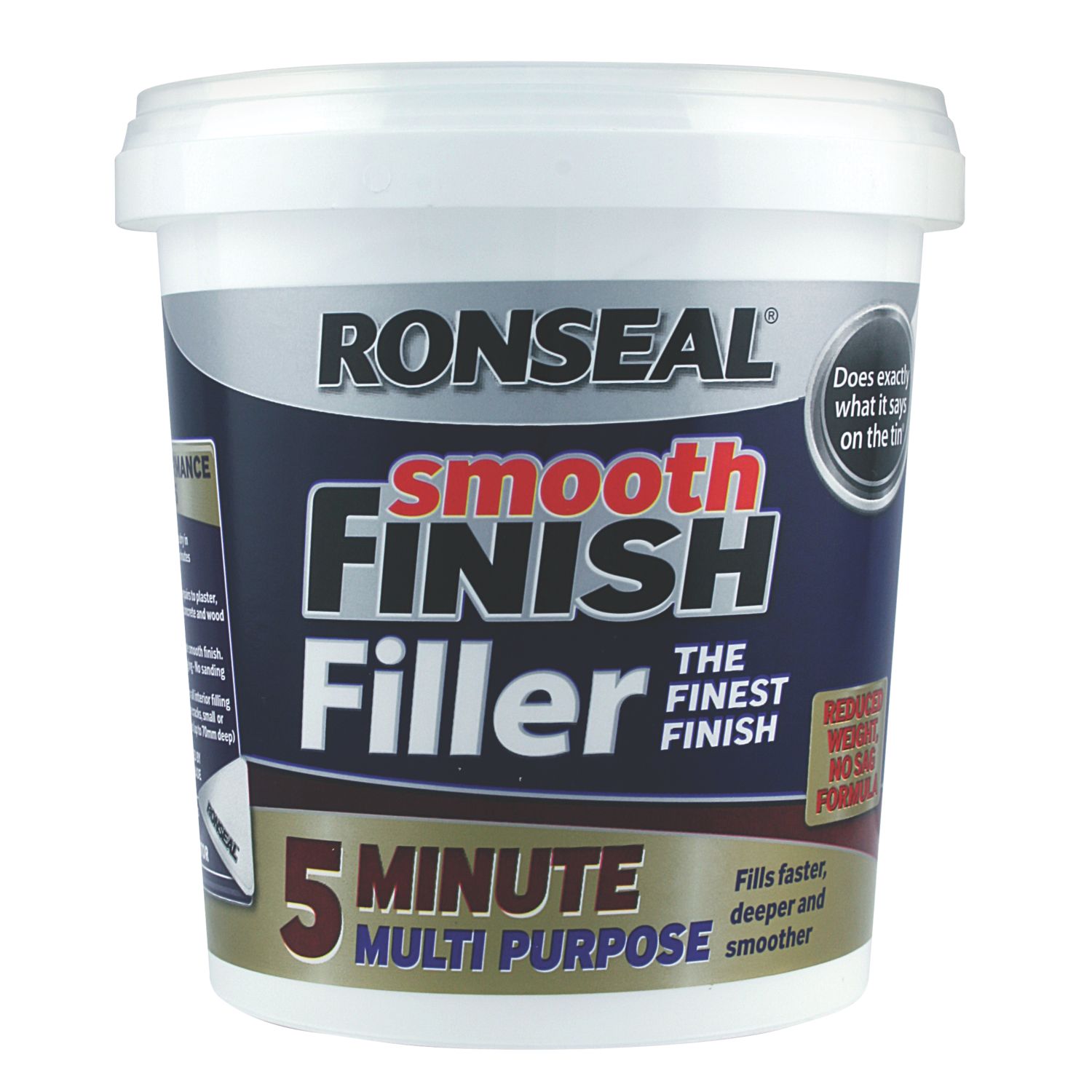 Ronseal 5 Minute Multipurpose Ready-Mixed Filler White 600ml (77381)