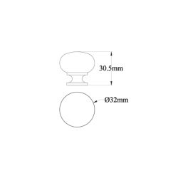 Essentials Chervil Round Cabinet Knob Polished Chrome 32mm 2 Pieces