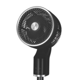 TCP  255mm Black & Silver Pedestal Fan 240V