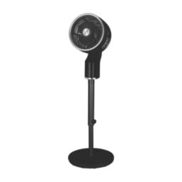TCP  255mm Black & Silver Pedestal Fan 240V
