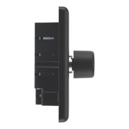 LAP  2-Gang 2-Way LED Dimmer Switch  Matt Black with Colour-Matched Inserts