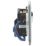 Knightsbridge  13A Key Switch 2-Gang 2-Pole Switched Metal Clad Socket Grey with White Inserts