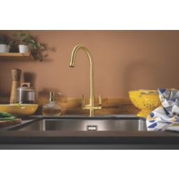 Abode Metix Monobloc Mixer Tap Brushed Brass