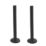 ETAL Danva 15mm x 1/2" Satin Black Angled & L/S Modern Thermostatic Radiator Valve & Lockshield