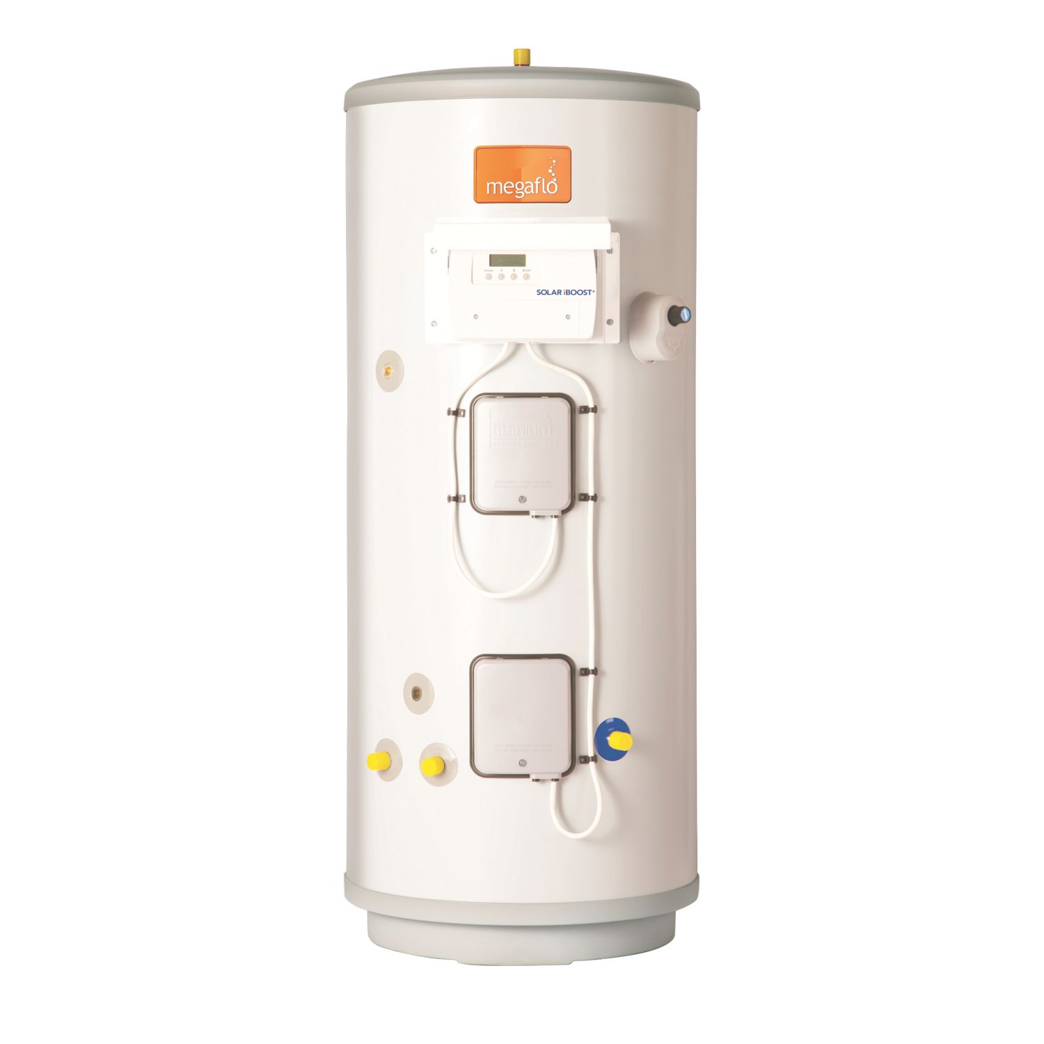 Heatrae Sadia Megaflo Eco Solar PV Ready Indirect Unvented Hot Water Cylinder 250Ltr 2 x 3kW (773FR)