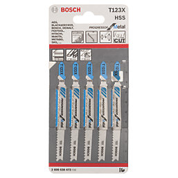 Bosch T123XF Progressor  Sheet Steel Metal Jigsaw Blades 100mm 5 Pack