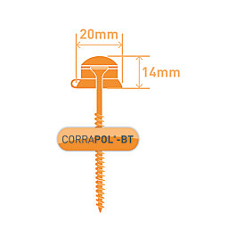 Corrapol-BT  Screw Cap Fixings Black 60mm x 6mm 10 Pack