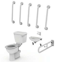 Nymas Doc M Close-Coupled Toilet Pack White  13 Piece Set