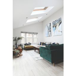 Keylite  Manual Centre-Pivot Grey & Pine Timber Double-Glazed Roof Window Clear 780mm x 980mm