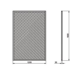 Forest Rosemore Lattice Softwood Rectangular Garden Trellis 4' x 6' 5 Pack