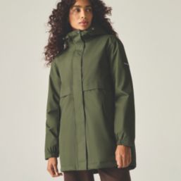 Regatta Brielly Waterproof Womens Jacket Dark Khaki Size 14