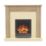 Be Modern Elanwood Electric Suite with Beam Inset Fire Oak-Effect 1210mm x 330mm x 1123mm