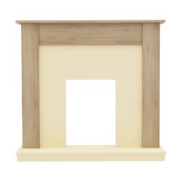 Be Modern Elanwood Electric Suite with Beam Inset Fire Oak-Effect 1210mm x 330mm x 1123mm