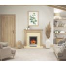 Be Modern Elanwood Electric Suite with Beam Inset Fire Oak-Effect 1210mm x 330mm x 1123mm
