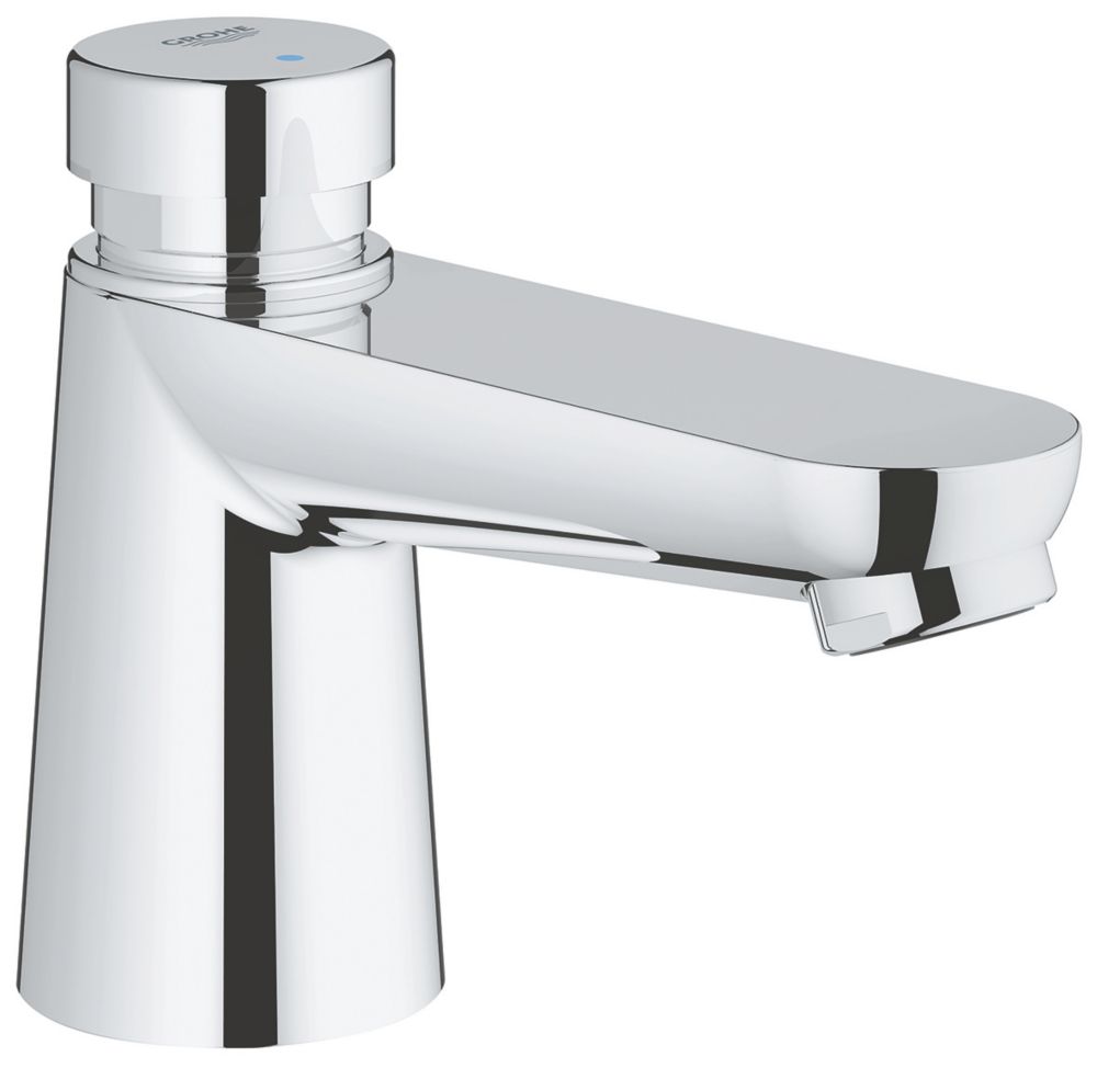 Grohe Euroeco Cosmopolitan CT Self-Closing Pillar Tap Chrome