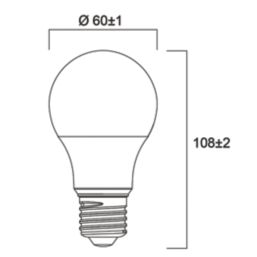 Sylvania ToLEDo V7 827 SL4 E27 Mini Globe LED Light Bulb  470lm 4.5W 4 Pack