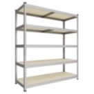 RB Boss Fastlok UDL/GALV 5-Tier Metal Garage Shelving Unit 1200mm x 450mm x 1800mm