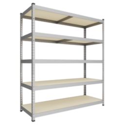 RB Boss Fastlok UDL/GALV 5-Tier Metal Garage Shelving Unit 1200mm x 450mm x 1800mm