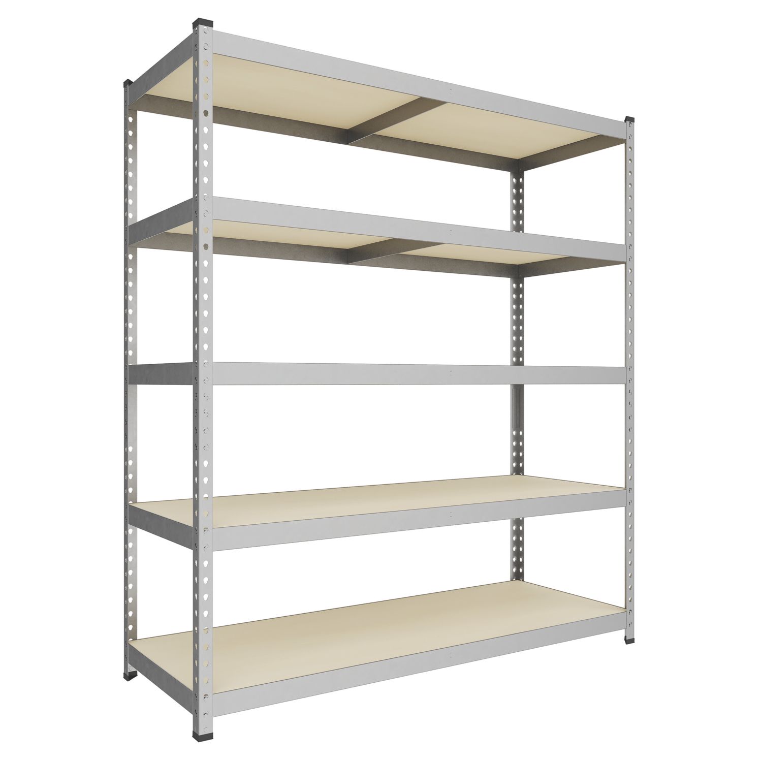 RB Boss Fastlok UDL/GALV 5-Tier Metal Garage Shelving Unit 1200mm x 450mm x 1800mm (773TW)