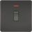 Knightsbridge  20A 1-Gang DP Control Switch Matt Black with LED