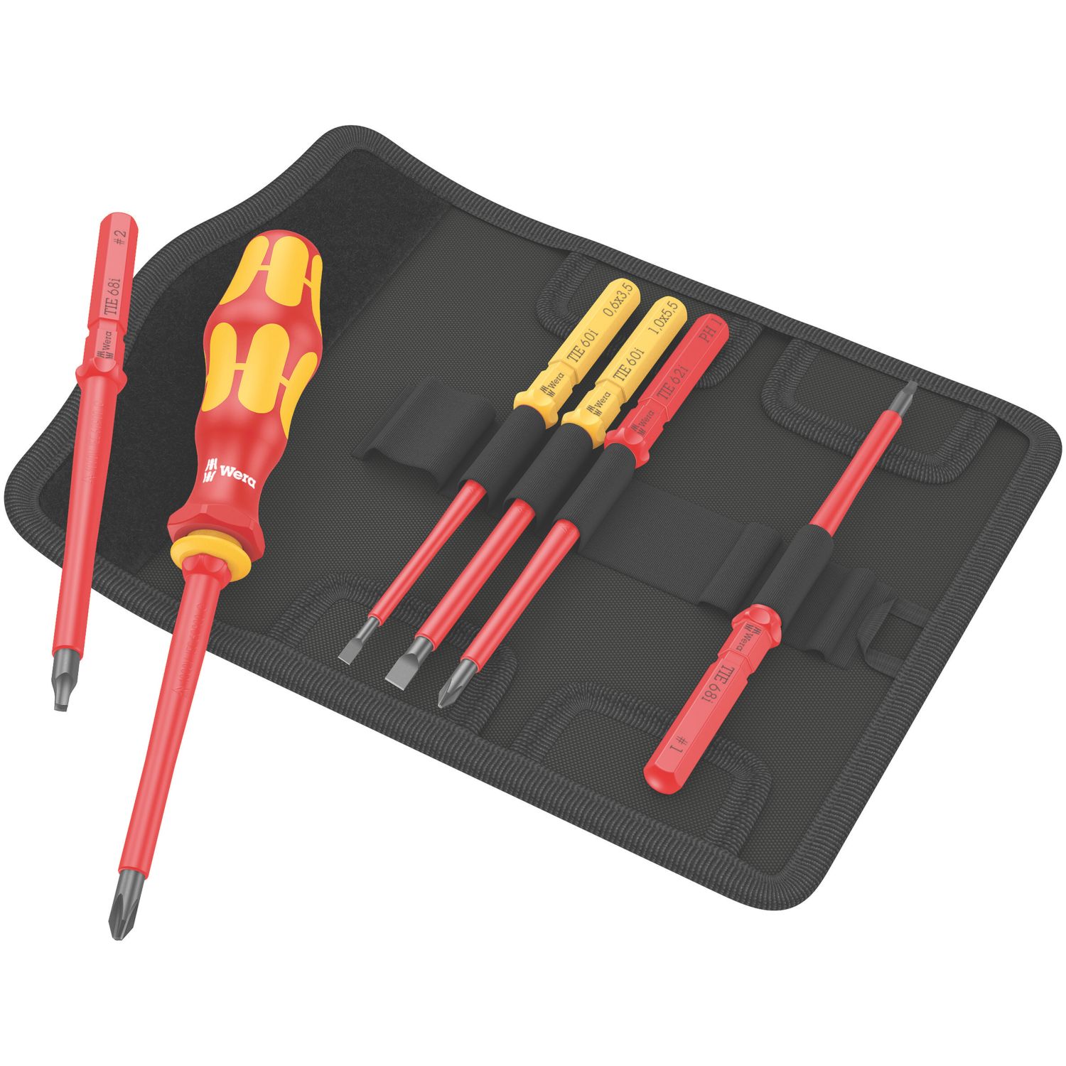 Wera Kraftform Kompakt 7 Imperial 1 Tool Finder VDE Interchangeable Insulated Screwdriver Set 7 Pieces (773VM)
