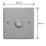 Varilight V-Pro 1-Gang 2-Way LED Dimmer Switch  Brushed Steel with Colour-Matched Inserts