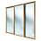 Spacepro Shaker 3-Door Framed Sliding Wardrobe Doors Oak Frame Mirror Panel 2692mm x 2260mm