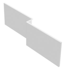 Essentials Acrylic L-Shape Shower Bath Right-Hand