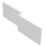 Essentials Acrylic L-Shape Shower Bath Right-Hand