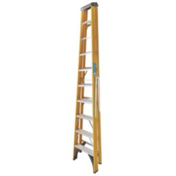 Zarges Fibreglass 2.79m 10 Step Swingback A Frame Step Ladder