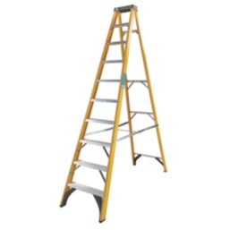 Zarges Fibreglass 2.79m 10 Step Swingback A Frame Step Ladder