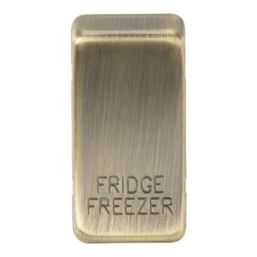 Knightsbridge 'FRIDGE FREEZER' Switch Cover Antique Brass