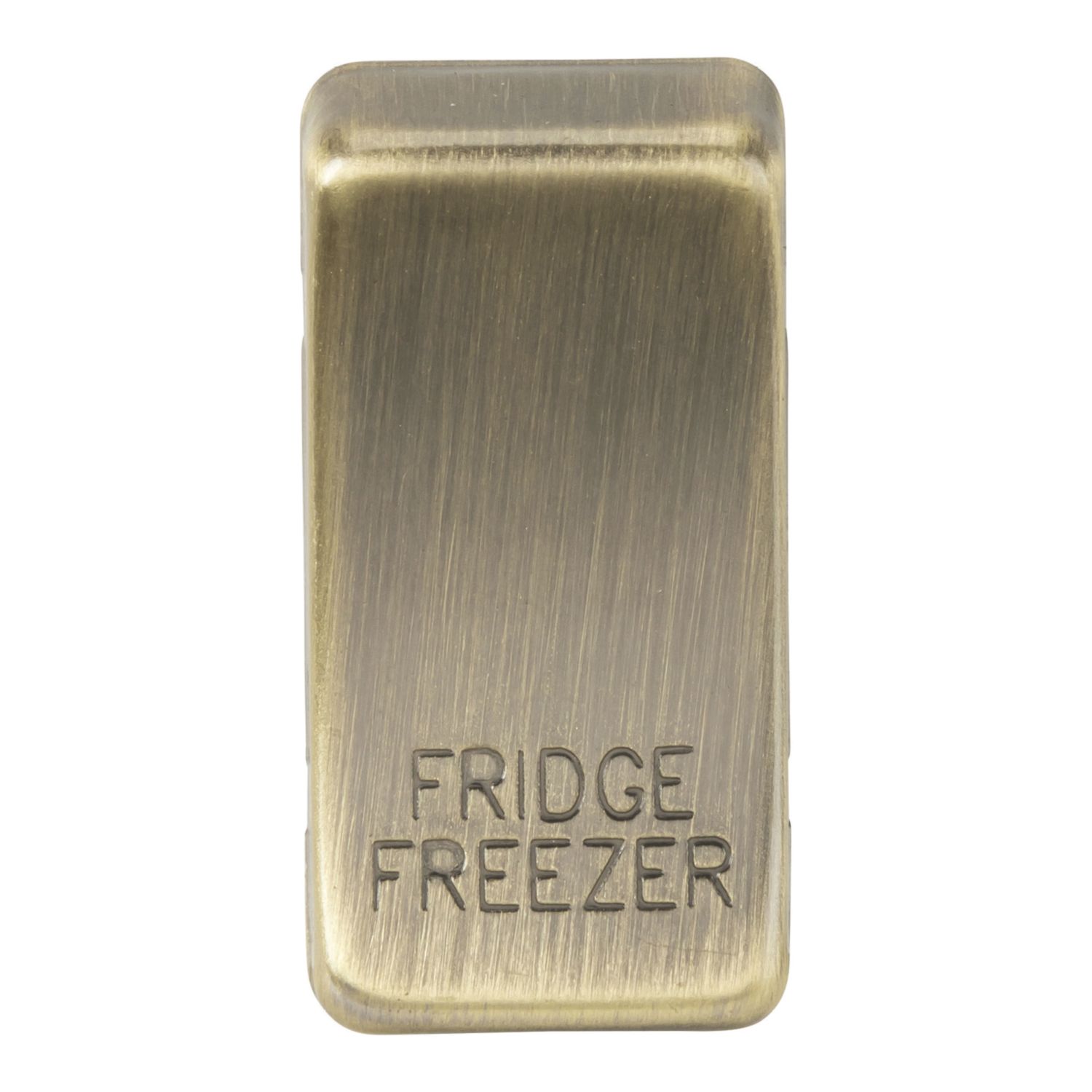 Knightsbridge 'FRIDGE FREEZER' Switch Cover Antique Brass (774CR)