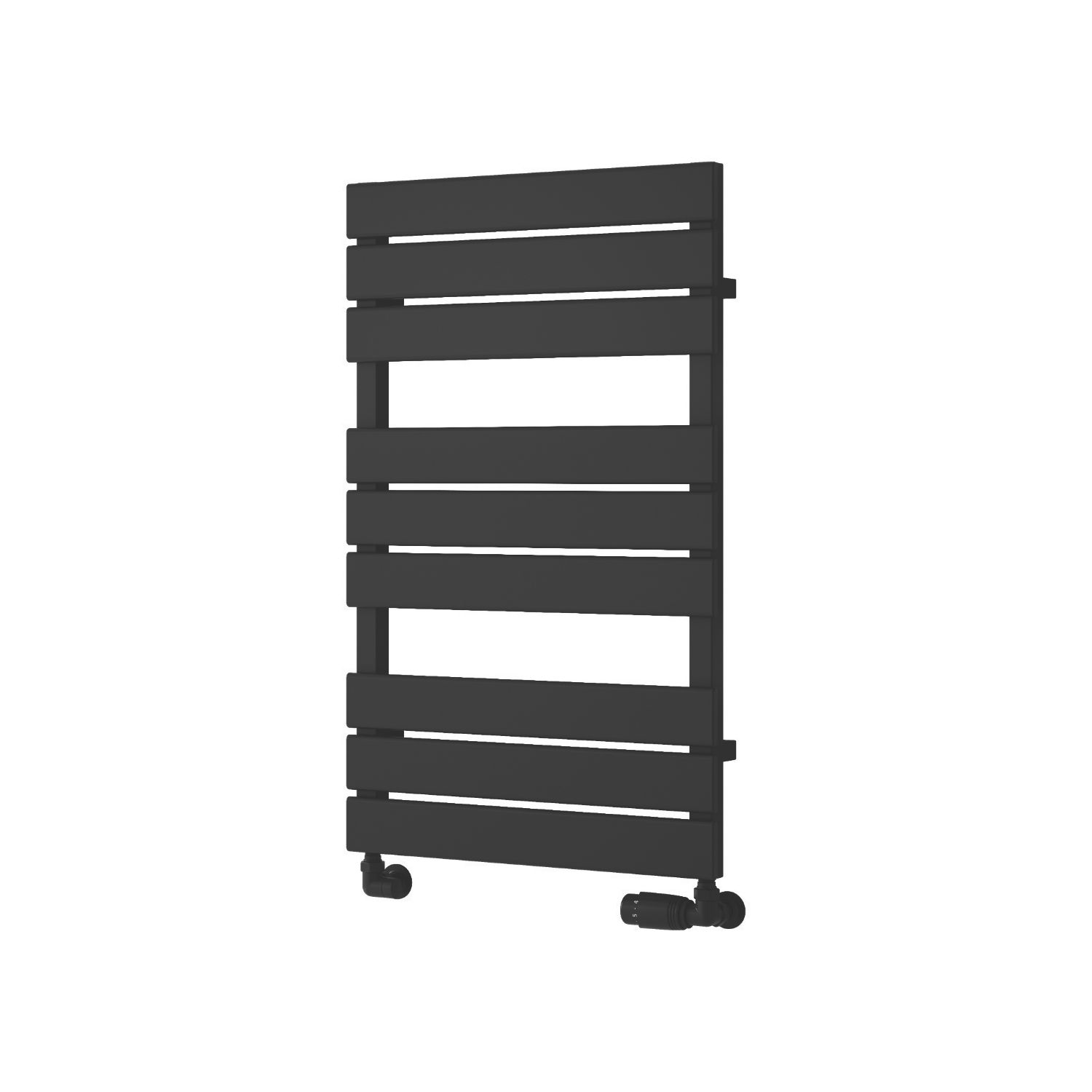Reina 823mm x 500mm 1356BTU Black Flat Designer Towel Radiator (774LG)