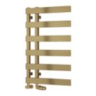 Reina 800mm x 500mm 977BTU Brass Flat Designer Towel Radiator