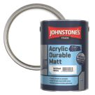 Johnstones Trade  5Ltr Brilliant White Matt Acrylic  Paint