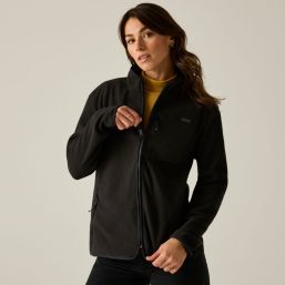 Regatta Frankie Womens Full-Length Front Zip Fleece Black Size 24