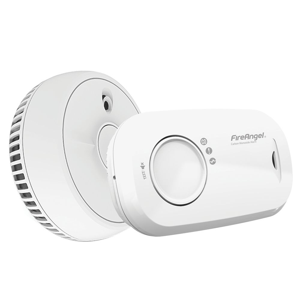 FireAngel FA3313-SB1-T2 Optical Smoke Alarm & Carbon Monoxide Alarm With 1 Year Replaceable Batteries – Twin Pack