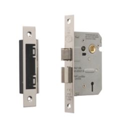 Smith & Locke Fire Rated  3 Lever Polished Chrome Architectural Sash Lock 76mm Case - 57mm Backset