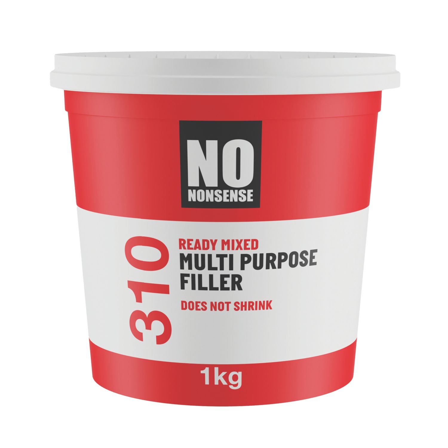 No Nonsense 310 Ready-Mixed Filler White 1kg (774RC)