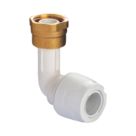 Hep2O  Plastic Push-Fit Angled Keyless Tap Connector 15mm x 1/2"